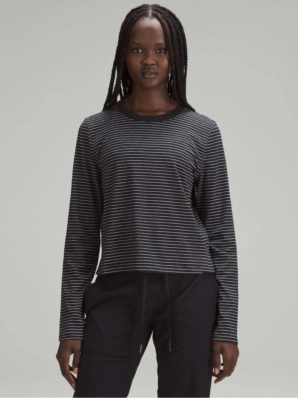 Lululemon Classic-Fit Cotton-Blend Long-Sleeve Striped Shirt Size Medium